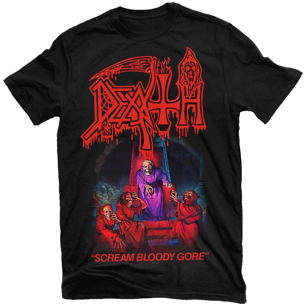 Death On Stage Series Heavy Metal Rock Band Style Summer Casual TShirt Unisexs and Womens Luxury Brand Top