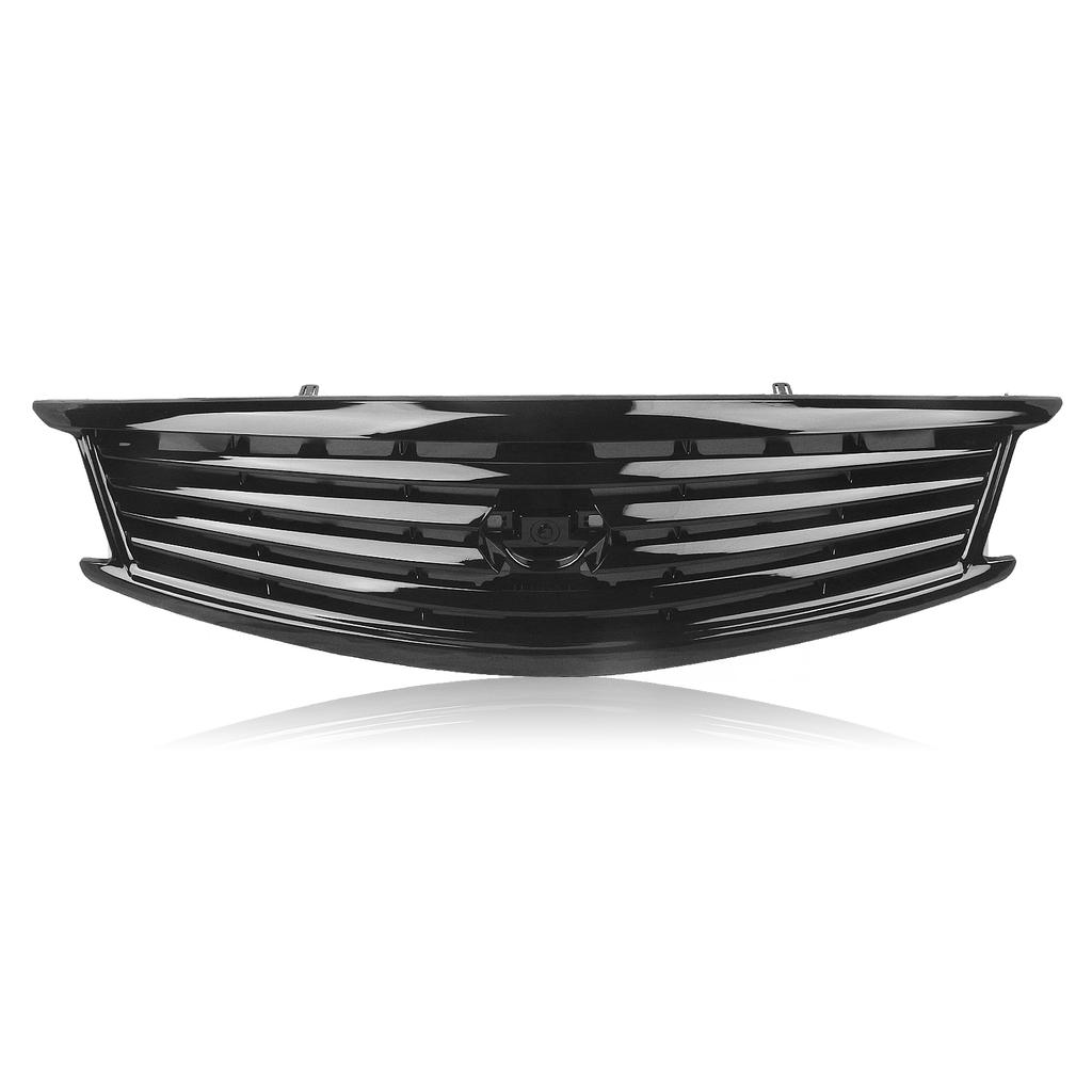 For Infiniti G25 G37 4 Door Sedan 2010-2013 Q40 Gloss/Matte Black/Carbon Fiber Look Front Grille Grill Upper Bumper Hood Mesh