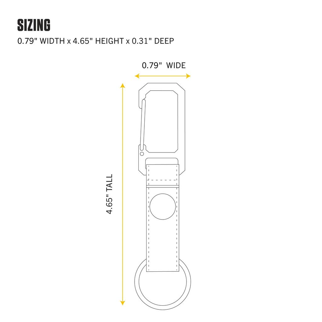 Carhartt Unisex Adult Durable Metal Key Keeper Belt Loop Key Ring Holder with Metal Gate Clip for Nylon Duck One Size Self-Locking Car/Home Keys,