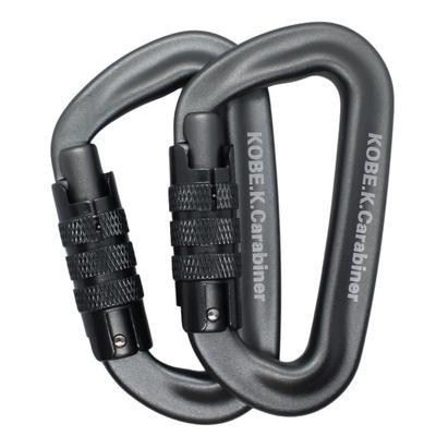 Kobe Shine Breaking Strength Weight Tested In Japan Carabiner Tested In Japan Pack of 2 Mouse Approx. 1,200kg Auto-locking (dark Color)