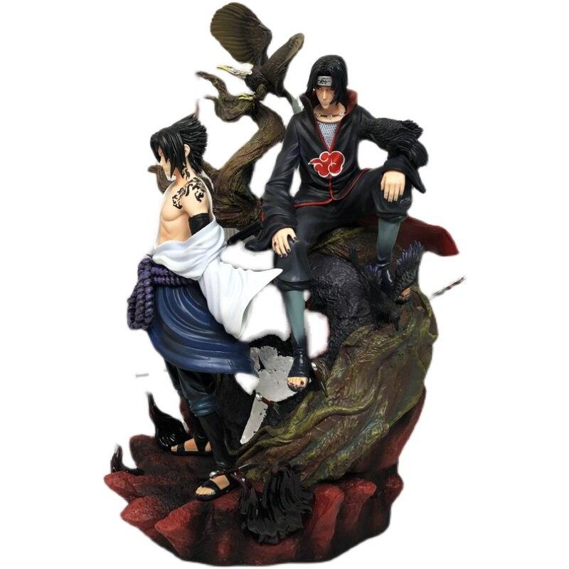 Naruto Figure Uchiha Sasuke  Abs 14 Inch Hand -Made Model Limited Edition Statue Decoration Collectible Toys