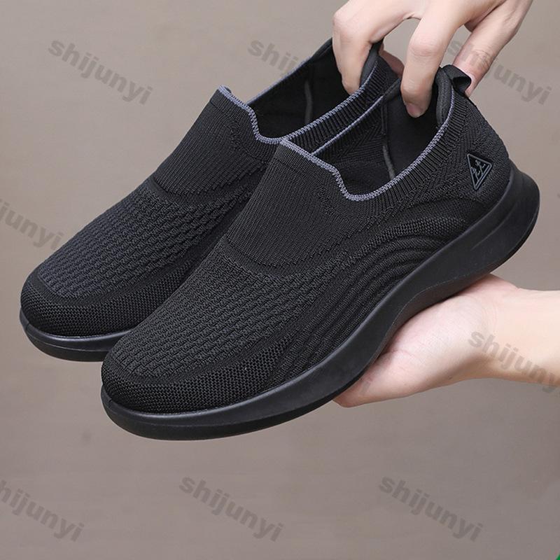 Men's Sneakers Spring New Fashion Slip on Mesh Breathable Casual Shoes Soft Sole Non Slip Lightweight Comfortable Sports Shoes