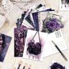 32pcs, Purple Gothic-style Postcards, Roses, Girls, Birthday/anniversary Gifts, Collectible, Giftable, and Mailable