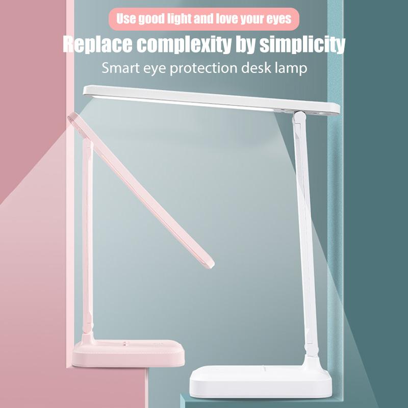 USB LED Folding Desk Lamps Touch Dimmable 5V Eye Guard Protection Reading Table Lamp Room USB Rechargeable Night Light Home
