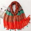 Thin Fashion Aztec Paisley Floral Tassel Viscose Shawl Scarf High Quality Wrap Pashmina Stole Bufandas Muslim Hijab 180*90Cm
