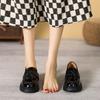 Leather Shoes Women's New Fringed College Style Patent Leather Retro Single Shoes Women's, Large Size Women's Shoes