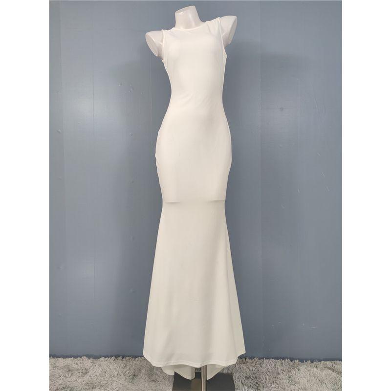 Белое вечернее платье «Русалка» высокого класса, доступная роскошь для светской львицы