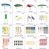 TRUSCEND Fishing Lure Bait Tackle: Fishing gear lure kit set including plastic worms, topwater lures, tackle box, etc.