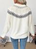 Women's Long-Sleeve Fair Isle Sweater - 2026 Autumn/Winter Loose Jacquard Top