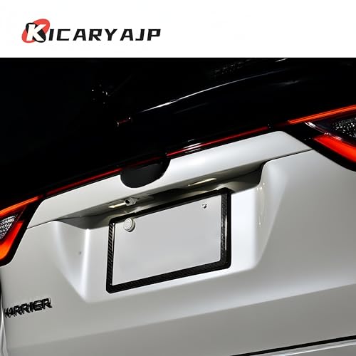 KICARYAJP Carbon Fiber License Plate Frame, Universal Exterior Custom Dress-Up Car Parts, Car Accessories, Exterior Carbon Fiber (Rear)