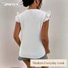 JPNTKY Women's Fashion Casual V-Neck Sleeveless Blouses & Shirts