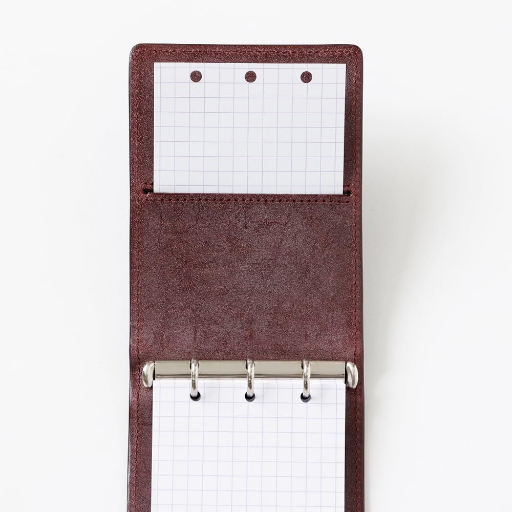 RHODIA Mini System Organizer 11mm Ring Cowhide Chic Bordeaux 3-Ring (11x8cm, Diameter, Leather) cf11ogz01-bd