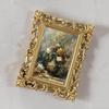 Small Photo Display Frame with Detailed Border and Gold Finish, Family Photo Accent for Bedroom, Living Room, or Entryway Use Home
