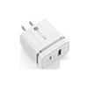 PD+USB Dual Port Fast Charger: US/EU Type-C Adapter