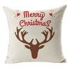 New Year Christmas Gift Elk Letter Sofa Cushion Linen Pillow Car Pillow Cover Premium Durable Quality Useful Practical