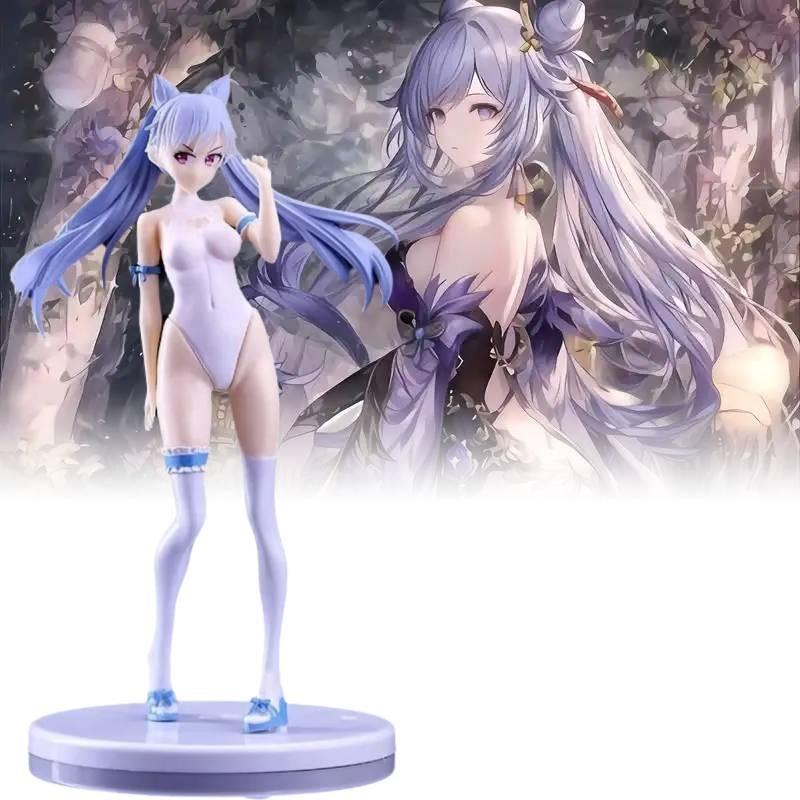 Impact Genshin Keqing Swimwear Figurine Game Cartoon Model Statuary Gift Toy