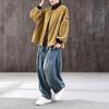 Vintage Women Oversize Mom Jeans Wide Leg Denim Pants Casual Harem Trousers Female Bloomers Cross