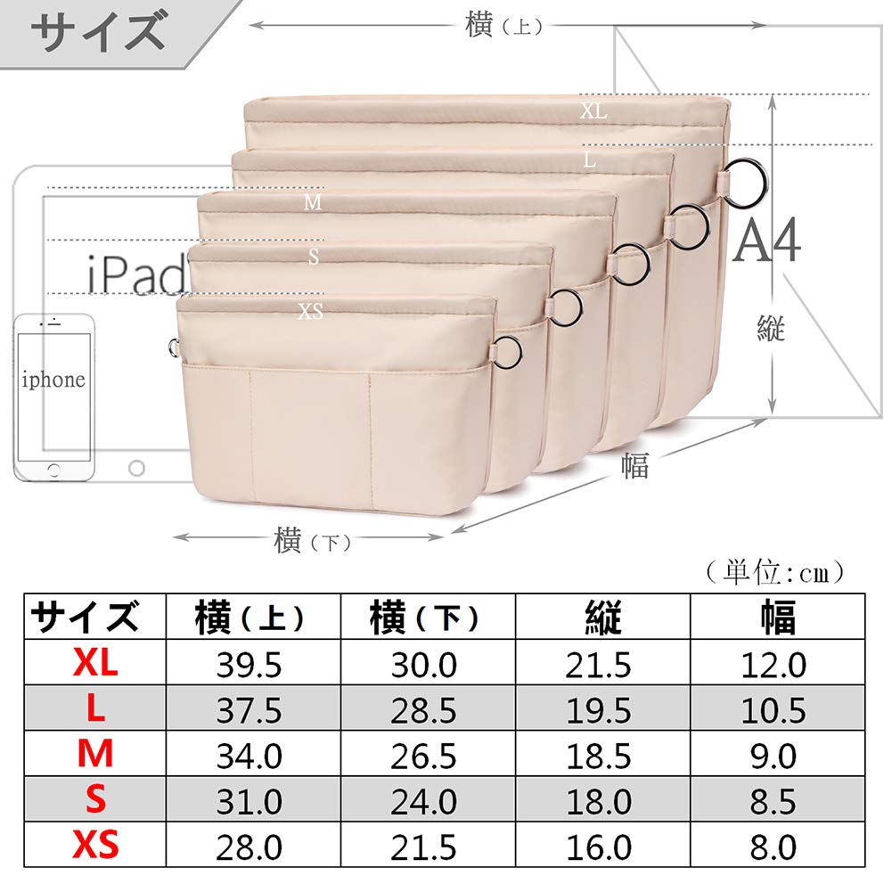 VANCORE Tasche in Tasche in Für Für Reisetasche, Selbststehend, Leichtgewicht, Tasche, Tragetaschen, Groß, A4, Organisieren, Aufräumen, Fächer, Pendeln,