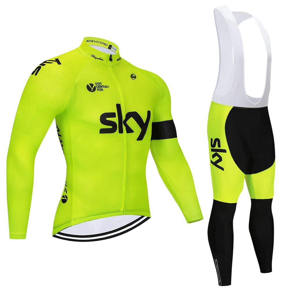 Cycling Suit Long Sleeve Strap Set Mountain Road Suit Autumn and Winter Velvet Outdoor Cycling Suit Set