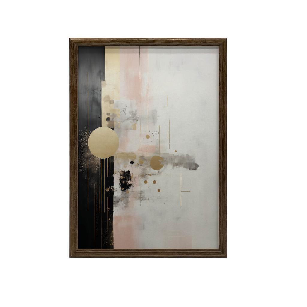 Minimalistyczna Harmonia Barw Minimalistyczna Harmonia Barw, 50X70 Cm, Rama Drewniana Ciemny Brąz, Papier Matowy 230 Gsm