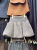 Thick High-Waisted Faux Lambswool A-line Black Skirt - Women's Korean Style Anti-Exposure Short Skirt