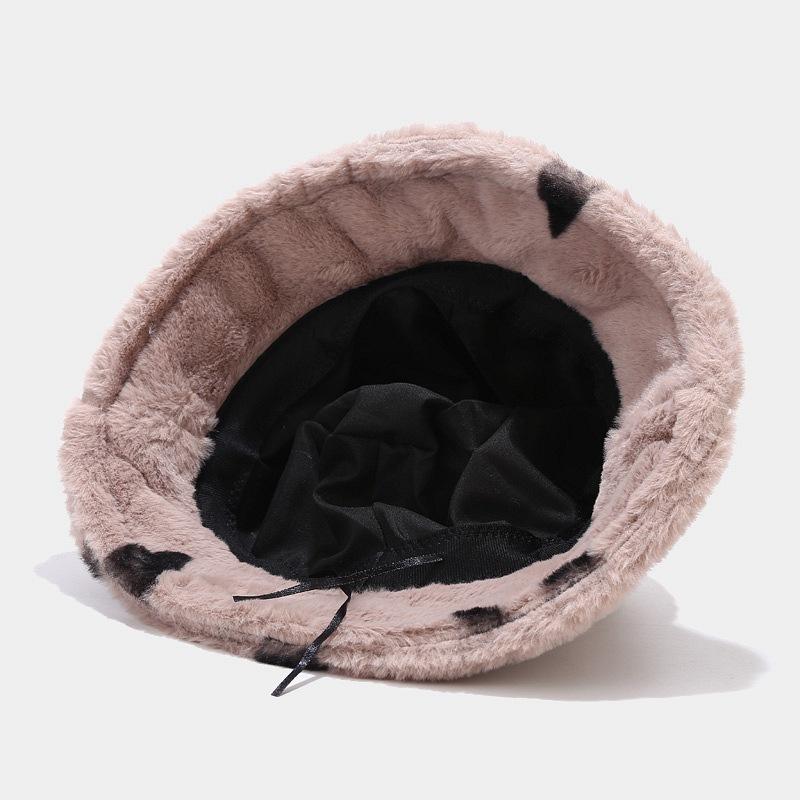 Autumn and Winter New Thickened Plush Pentagram Bucket Hat Female Internet Celebrity Fashion Trend Warm Basin Hat Casual Visor