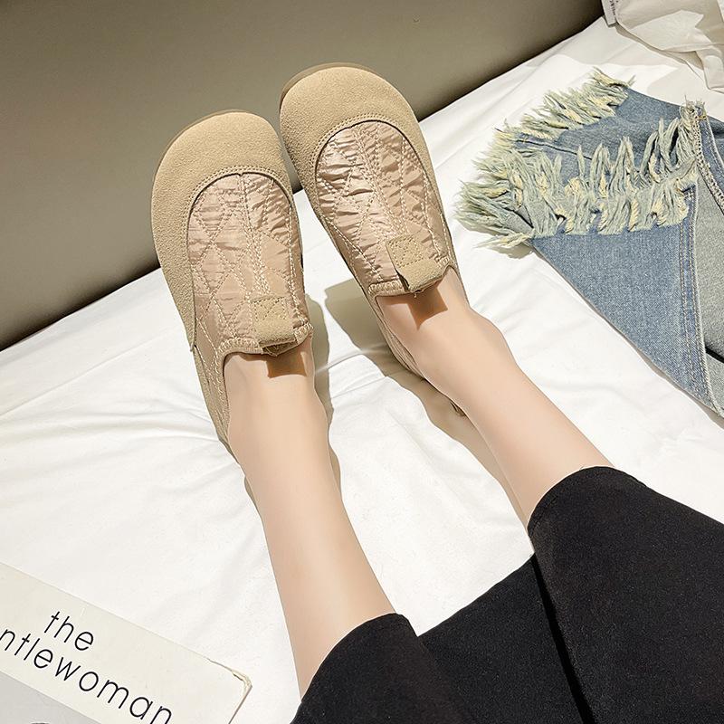 

French single shoes women s 2025 new spring and autumn retro soft-soled Doudou shoes one pedal grandma shoes children 35