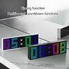 Colorful Display LED Alarm Clock Electronic Digital Clock Voice Control 12/24H 2 Alarms Countdown Wall Table Desk Clock