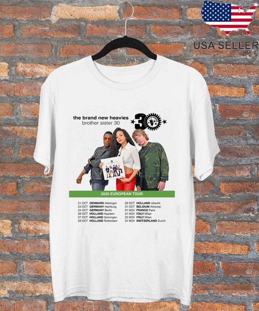 

Брат Сестра 30 Тур The Brand New Heavies Повнорозмірна Унісекс Футболка S-5XL XXXL