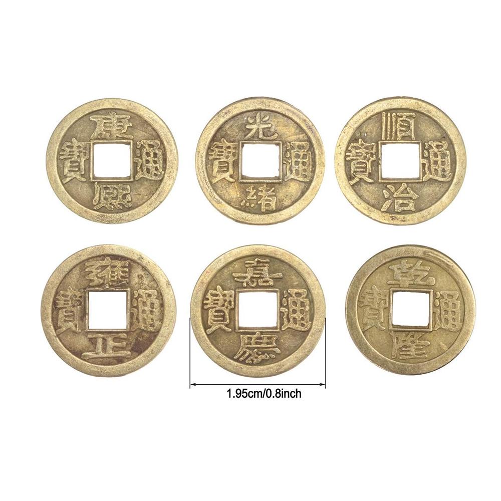 50/100/200Pcs Chinese Feng Shui Coins Antique Bronze Good Luck Ching Coins for Health and Wealth Home Office Car Decoration