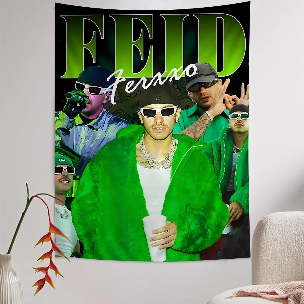 Ferxxo Feid Tapestry Art Printing Art Science Fiction Room Home Decor Home Decor