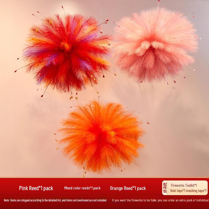 New Year Fireworks Scene Decoration