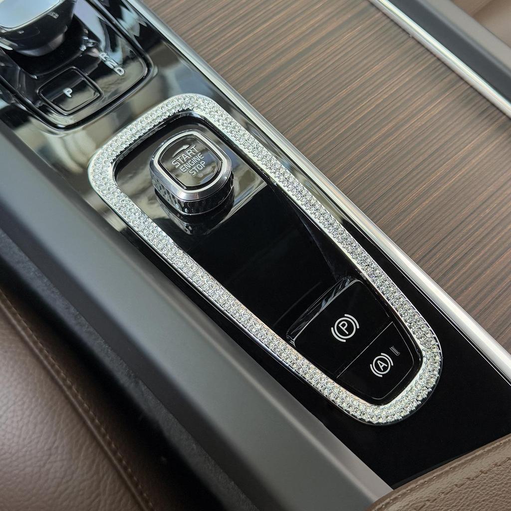 Volvo XC60/XC90/S90/S60/V90/V60 Diamond Center Console Start Button & Gear Shift Frame Decor