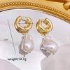 Chic European & American Faux Pearl Dangle Earrings: Trendy, Creative French-Style