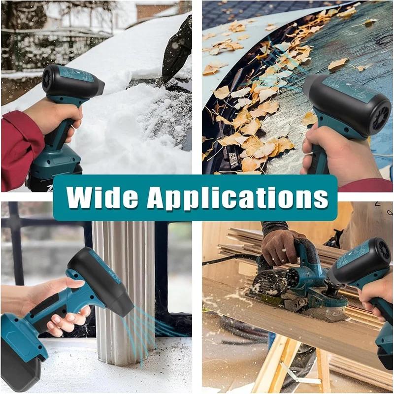 Cordless Air Blower Dusting Machine Multifunction Dust Blower Inflator 130000RPM Turbo Jet Fan For Makita 18V Li-ion Battery