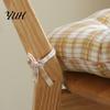 Warm Seat Cushion for Hard Chairs Plaid Chair with Ties, Soft Cozy Dining Pad, 16 High Elastic X Inch Non-slip Pad Home Office Chair, Dormitory