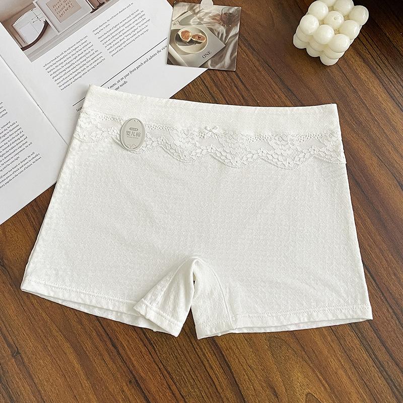 

Ladies Summer Simple Sweet Color Fashion Baby Cotton Household Flat Angle Leggings One size чистый белый