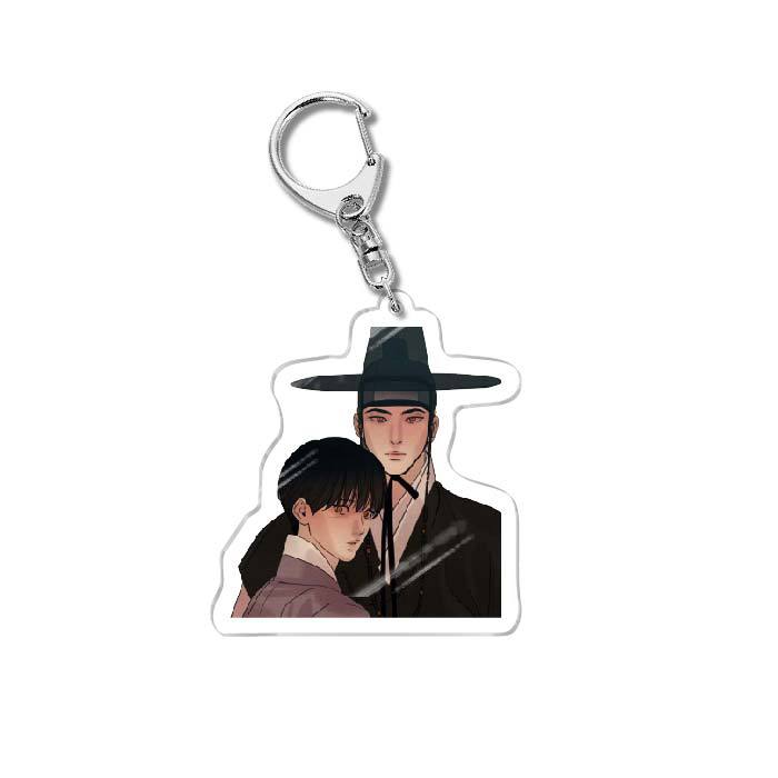 6CM Anime Ye HuaJi Keychain Man Action Figures Acrylic Couples Keyring Pendant Cosplay Characters Accessories Gift