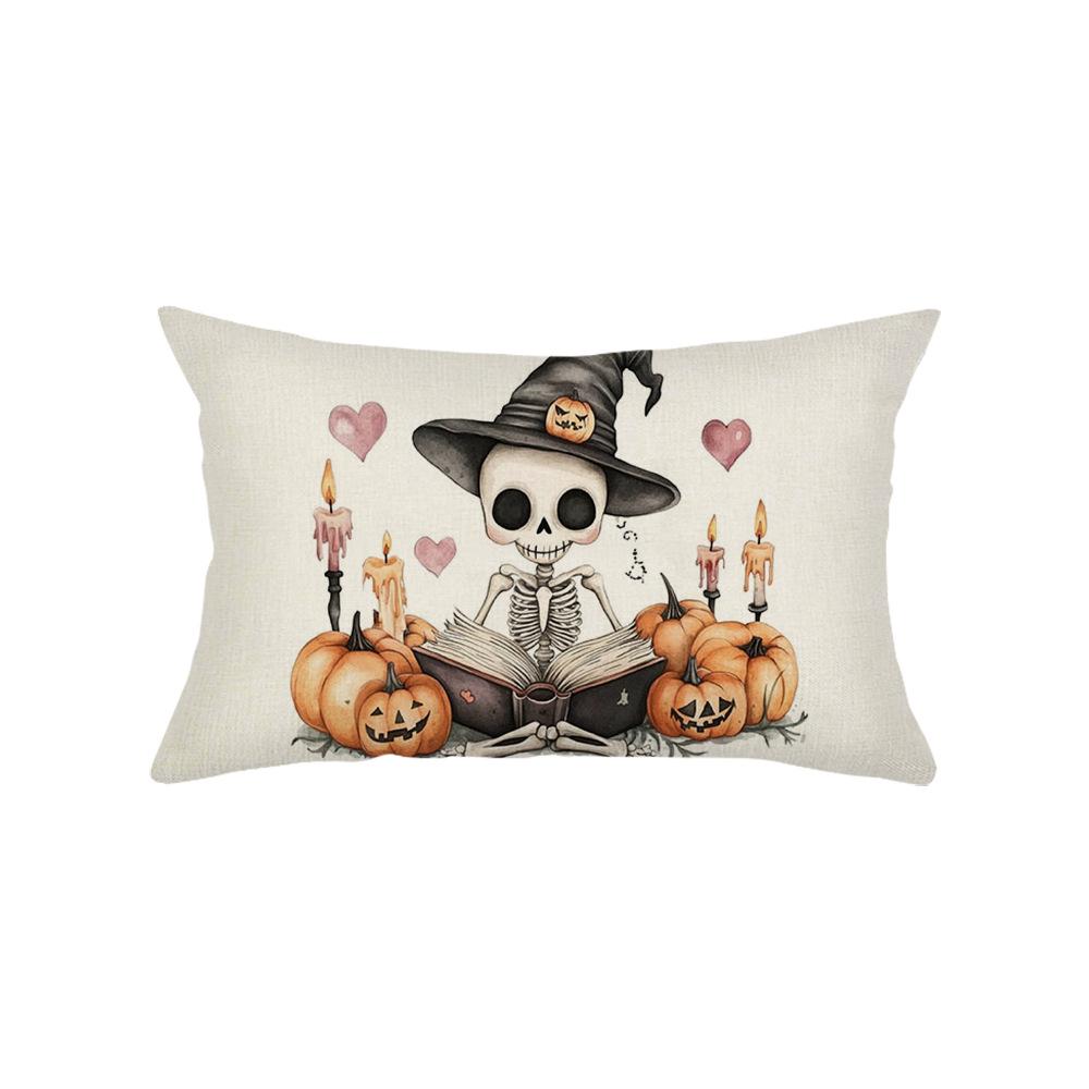 Halloween Waist Pillowcase Festive Atmosphere Decoration Living Room Sofa Cushion Cover Polyester Printed Cushion Cover