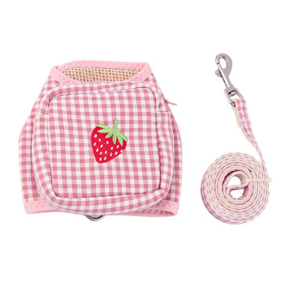 Dog Leash Lattice Pattern Detachable Vest Style Wear Resistant Pet Backpack Harness Puppy Supplies