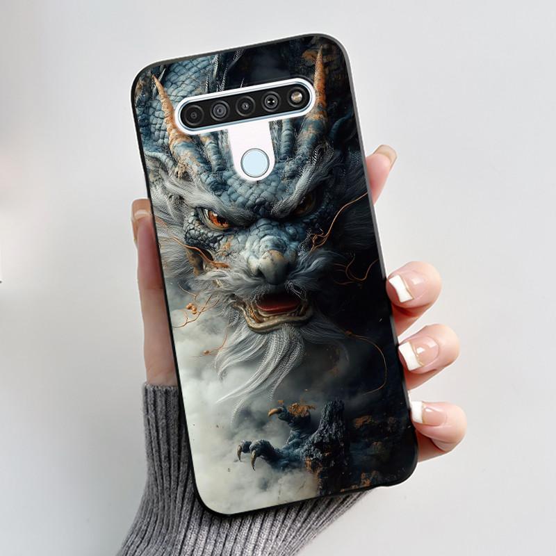 Luxury Cute Cool Boys Girls Case For LG K61 Q61 Q70 Phone Case Black Matte Soft Silicone Back Cover Protective TPU Bumper Shell