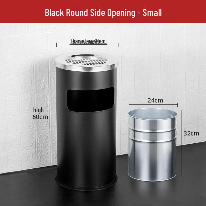 JPHZNB Hotel Lobby Round Flip-Top Trash Can