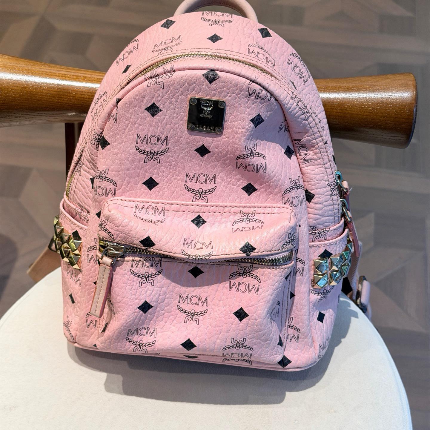 [Pre-Owned] Monogram Studded Leather Tote Backpack - Good #KBO91A ONE SIZE