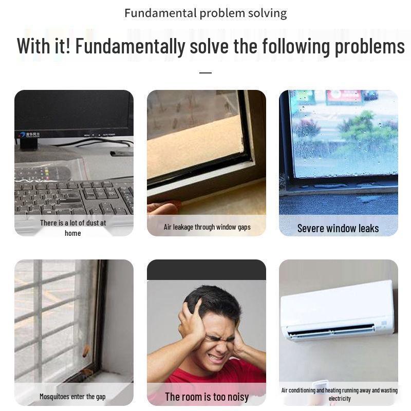 High Viscosity Windproof Window & Door Sealing Tape - No Trace Carpet Tape for Gap Sealing