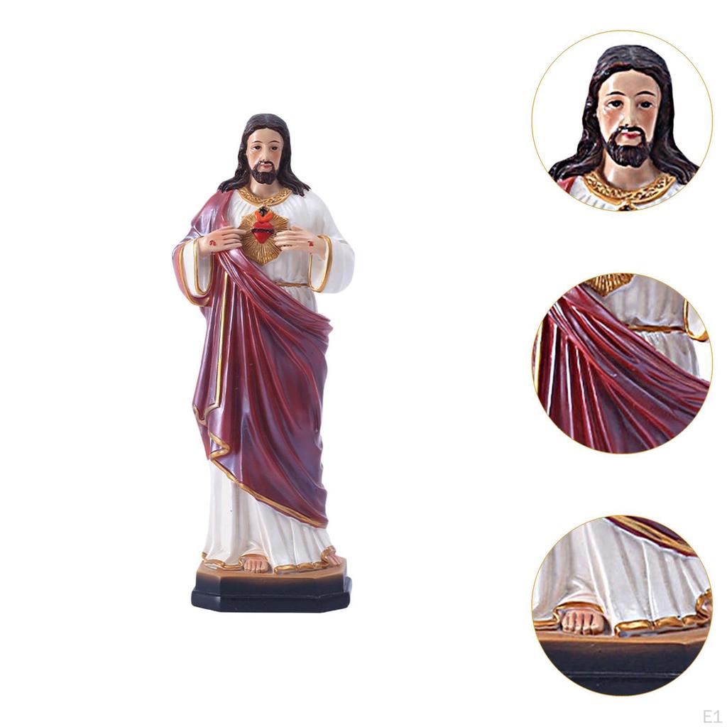 Statua del Sacro Cuore di Gesù Regalo Religioso Dipinta Elegante