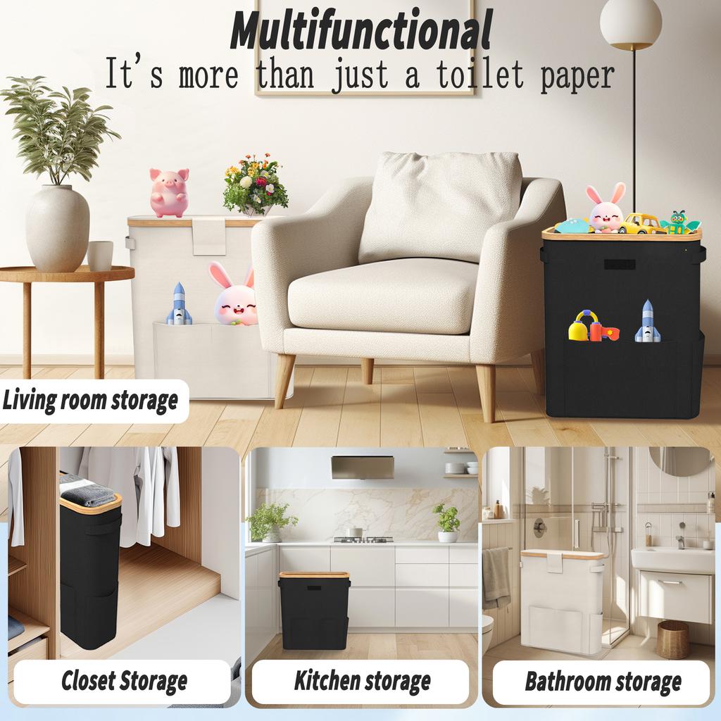 Toilet Paper Storage Basket Toilet Paper Storage Rack, Stylish Tissue Box, Suitable For Bathroom Or Cabinet Waterproof Container