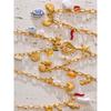 Yhpup Ocean Style Stainless Steel Pearl Shell Starfish Flower Chilli Drop Charm Necklace Golden Plated Handmade Holiday Jewelry