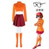 Halloween Scooby-Doo Wilma Cos Cosplay Cosplay Full Set of Clothing