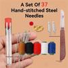 A25F-Embroidery Tool Kit, 37PCS Sewing Tool Set,Needles Thread Hand Repair Tools(25 Steel Needles, 5 Threads) Included