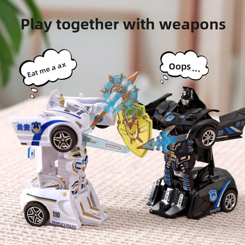 Childrens Onebutton Impact Transforming Toy Car With Inertia Function For Boys And Girls